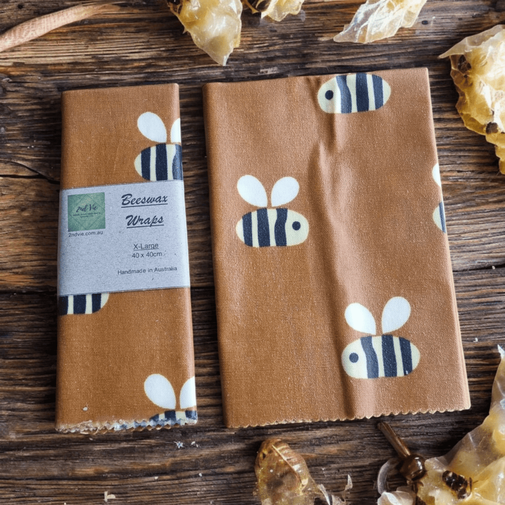 Beeswax wrap with colourful geometric pattern