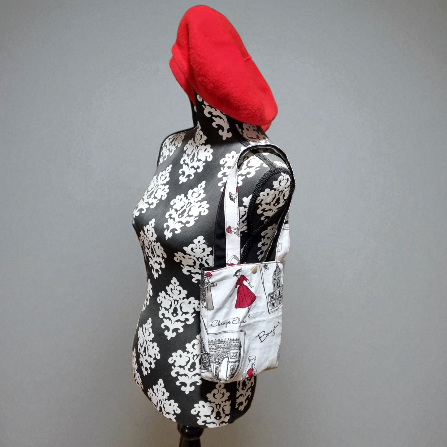 Small Reversible Cotton Tote Bag - Compact, Versatile Two-in-One