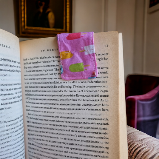 Magnetic Bookmark on a book
