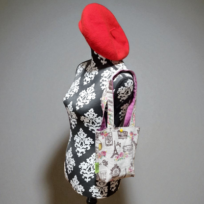 Small Reversible Cotton Tote Bag - Compact, Versatile Two-in-One