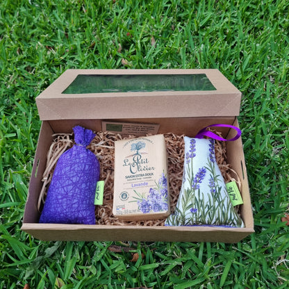 Lavender Gift Box — Handmade Sachet & Lavender French Soap