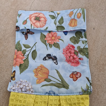 Hanging Tea Towel - Butterflies & Flowers