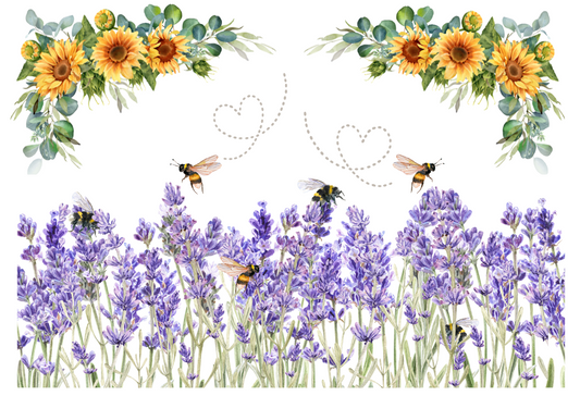 Drink Bottle 750ml - Lavender & Bees