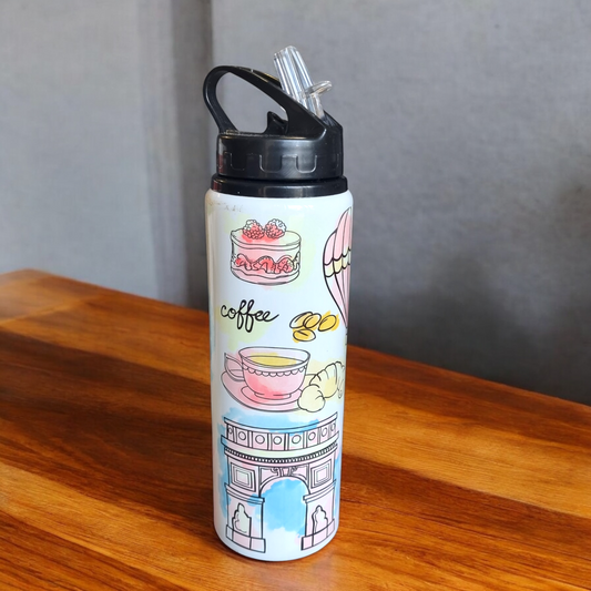 Drink Bottle 750ml - Pastel Paris Monument