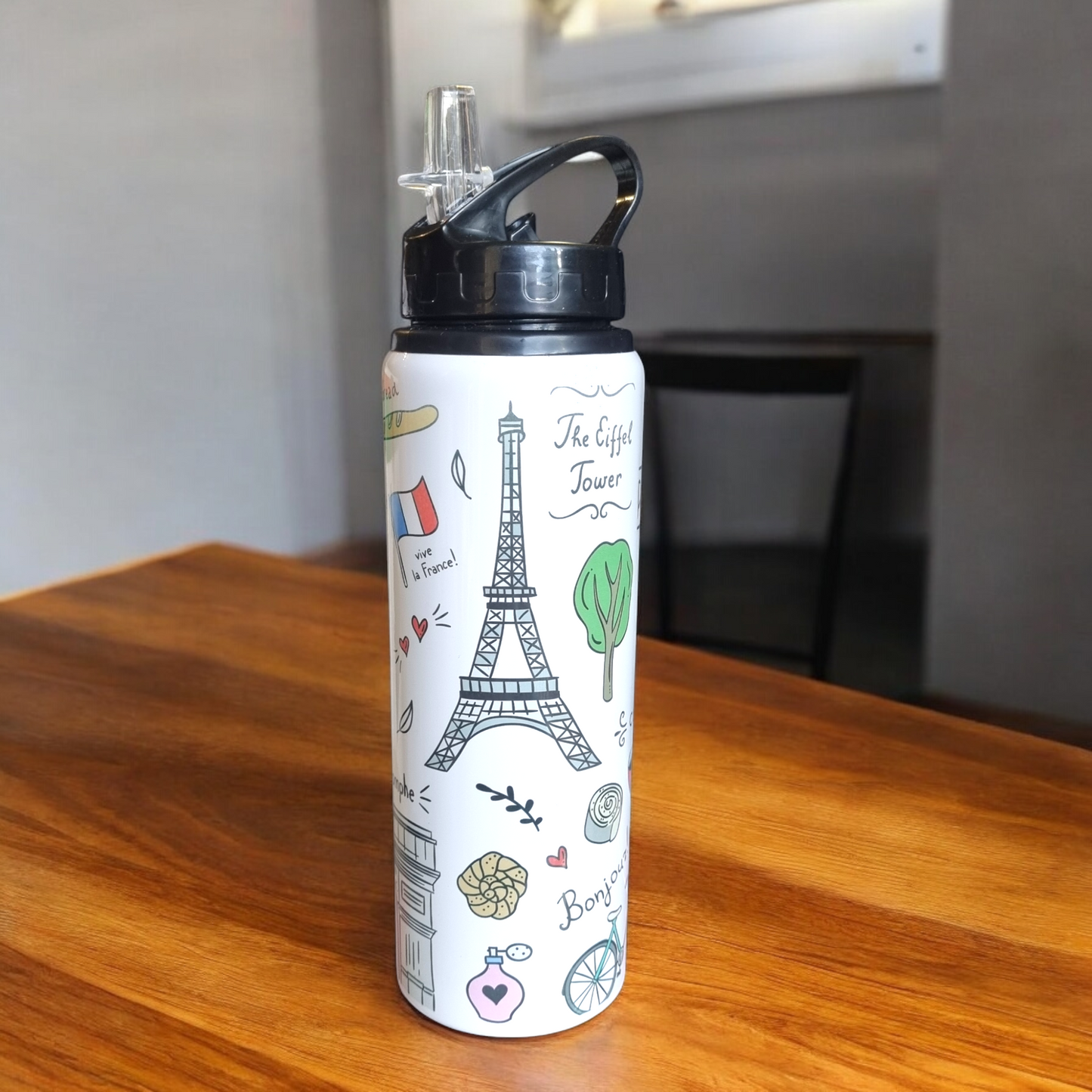 Drink Bottle 750ml - Premium Aluminium French Design
