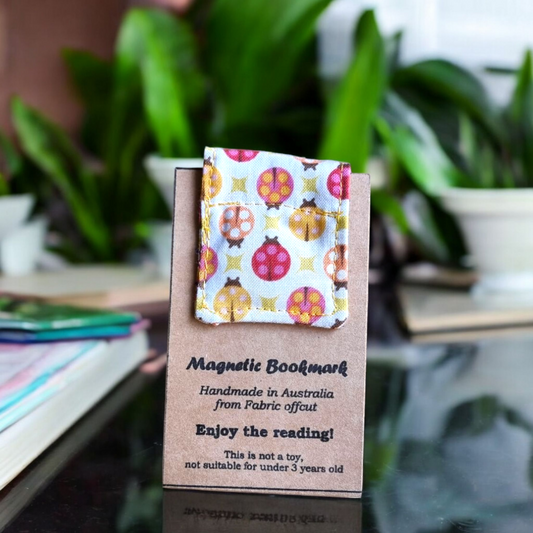 Magnetic bookmark with Ladybirds on it