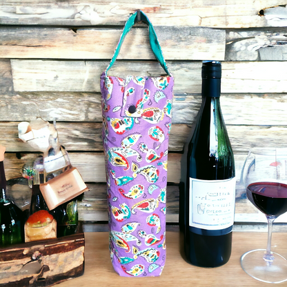 Reusable bottle bag main product shot - foldable eco-friendly wine carrier
