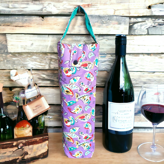 Reusable bottle bag main product shot - foldable eco-friendly wine carrier