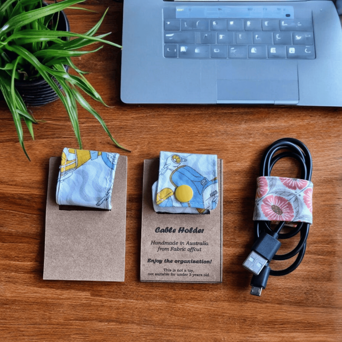 Vespa Scooter pattern Cable Holder Organiser with charging cables