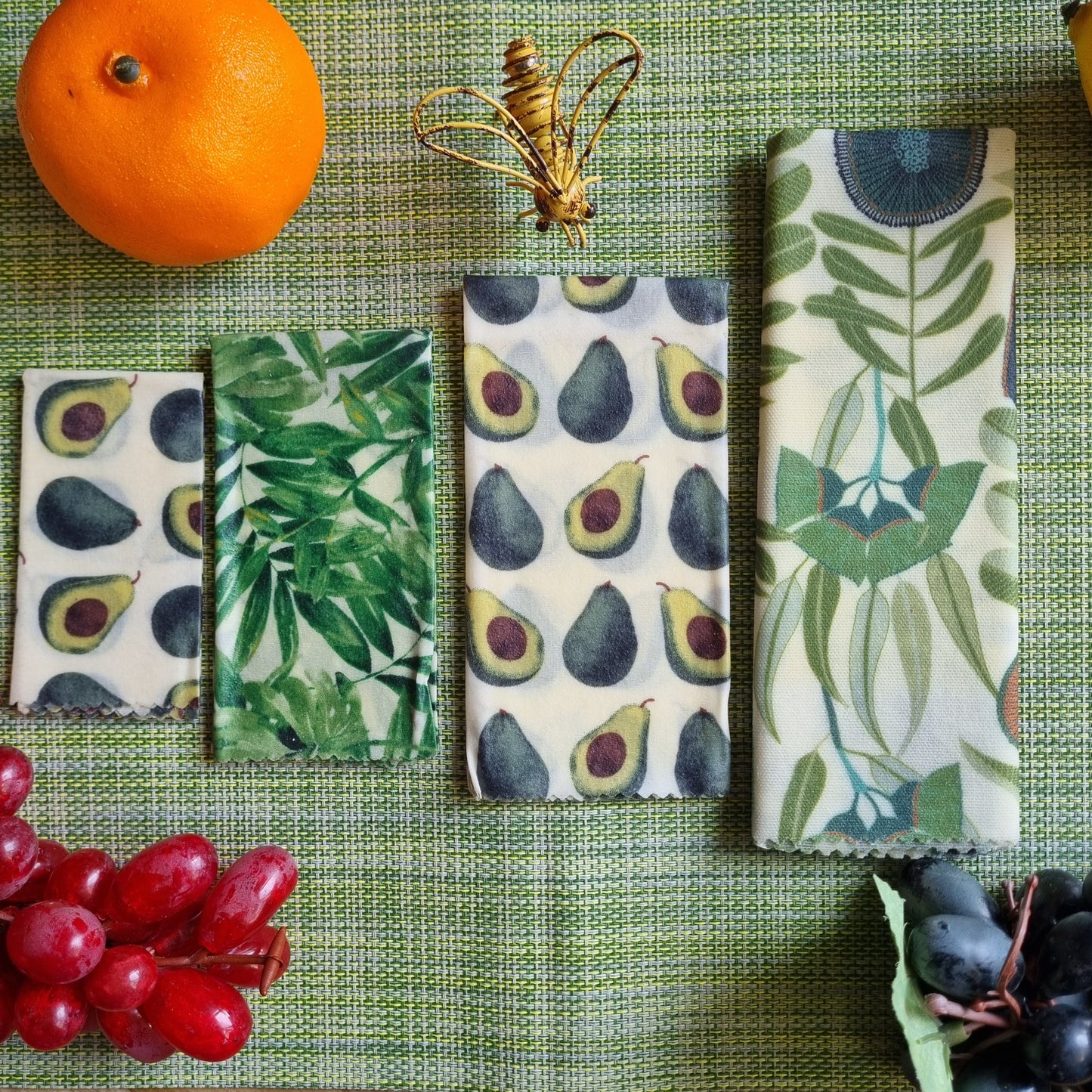 Beeswax Wrap - Starter Pack - Eco-Friendly, Natural & Washable Food Storage