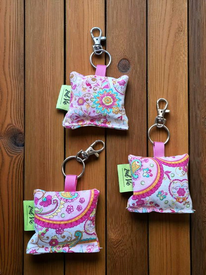 Lavender Key Ring - Relaxing Charm Unique Versatile Handmade fabric offcut