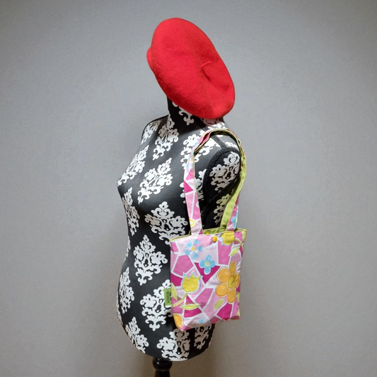 Small Reversible Cotton Tote Bag - Compact, Versatile Two-in-One