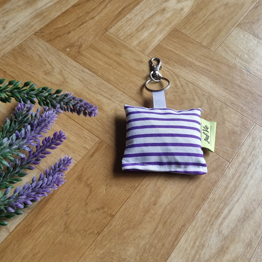 Lavender Keyring - Purple & White Line