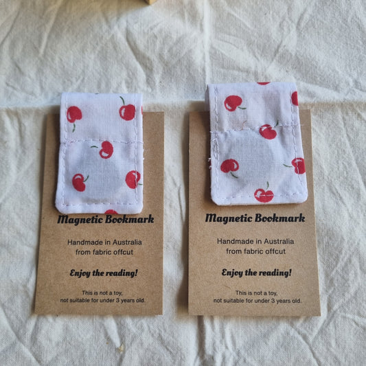 Magnetic Bookmark  Handmade from Fabric Offcuts - Unique Designs - Apple