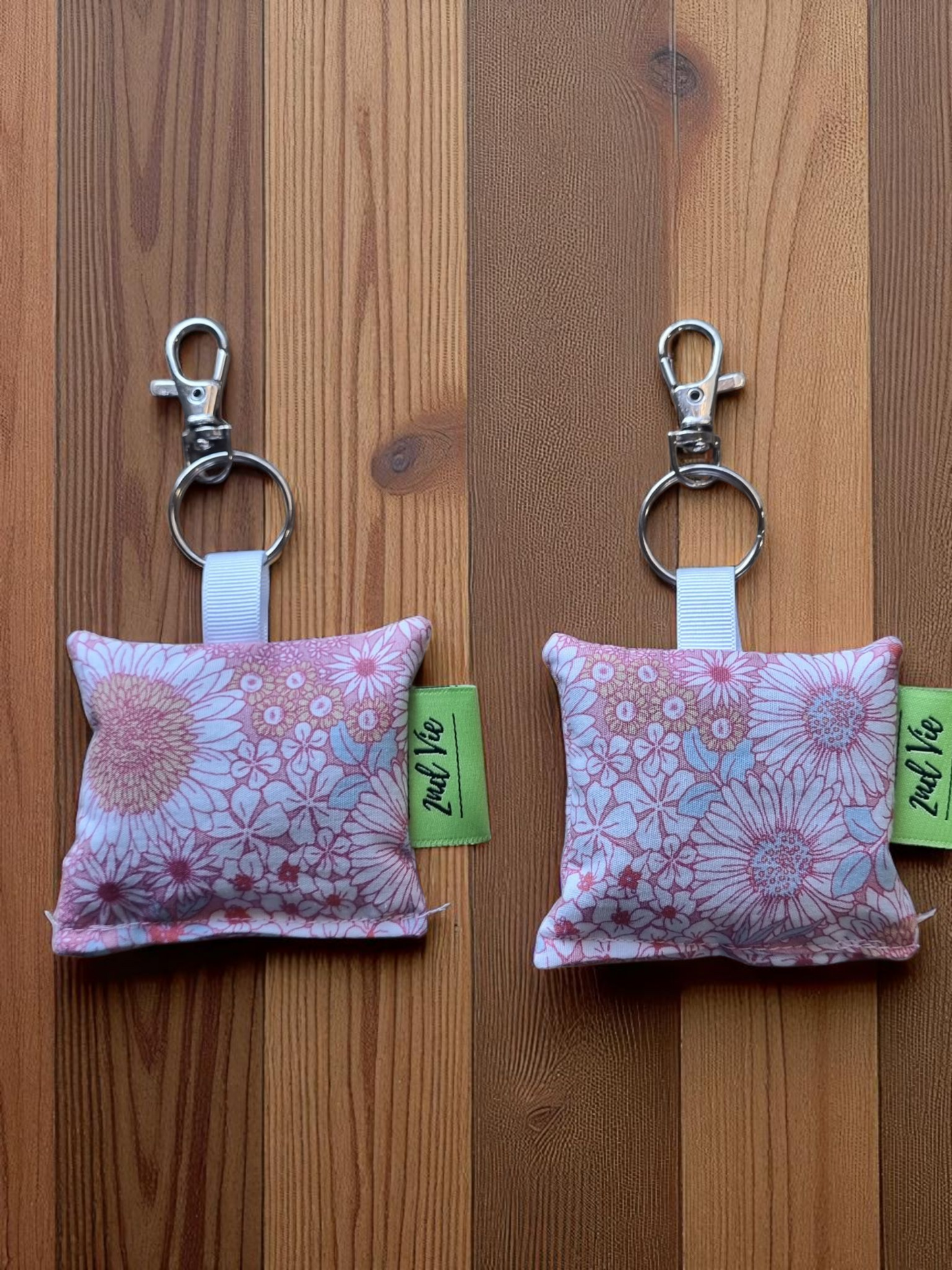 Lavender Key Ring - Relaxing Charm Unique Versatile Handmade fabric offcut