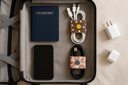 Travel setup with Cable Holder Organiser